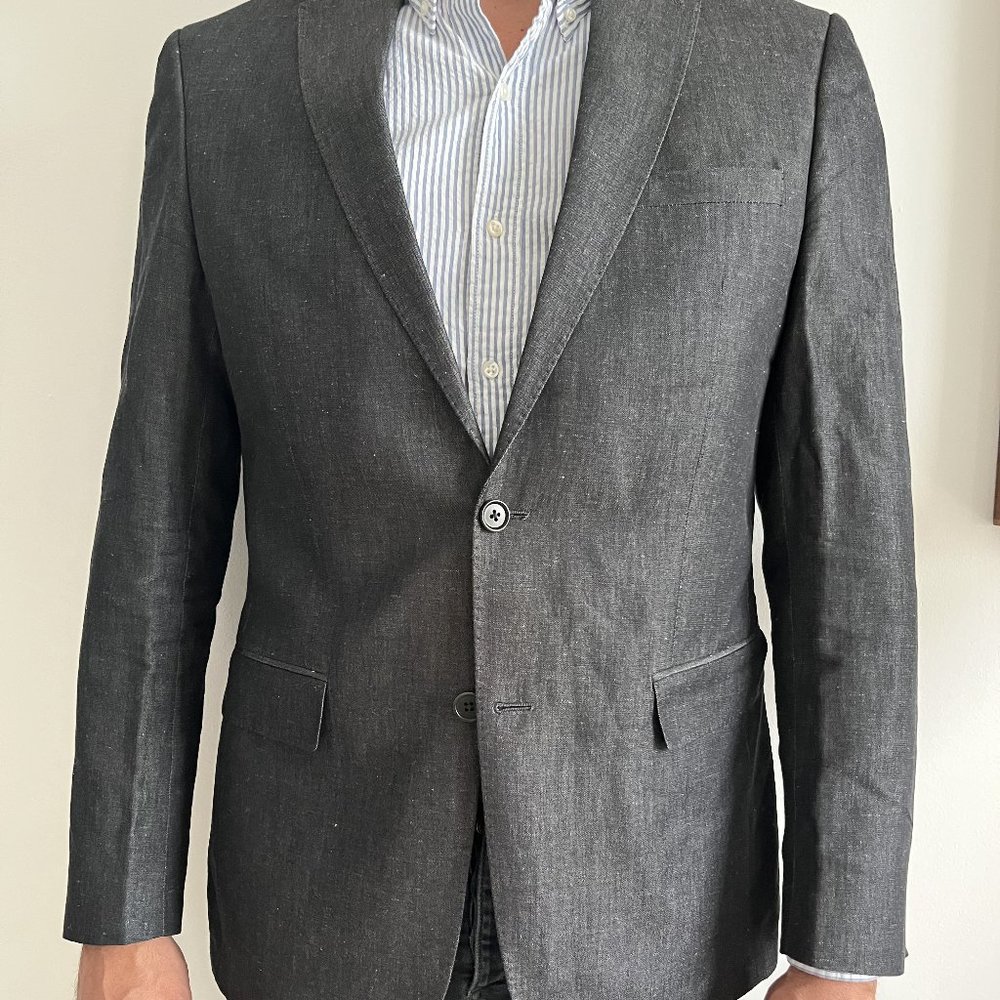John Varvatos Suit Set Dark Grey Blazer Jacket and Pants